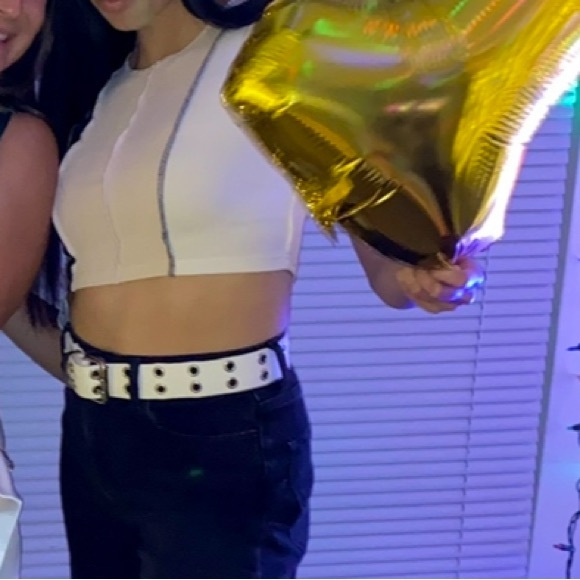 Color block Racerback Crop Top - Picture 4 of 4